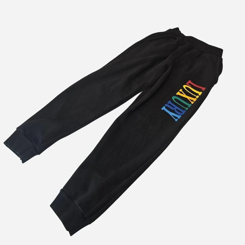 Brooklyn's Best Black Sweatpants Luxury Colorful kids- 14/16